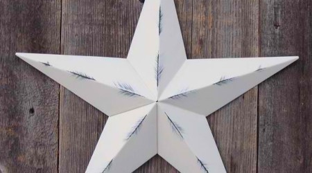 Ivory barn star rustic finish