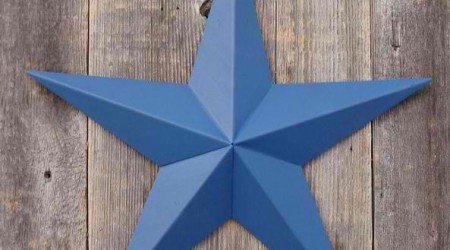 solid blue amish made barn star