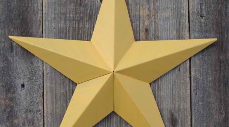 solid mustard amish made barn star