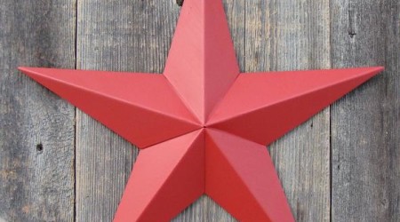 solid red amish made barn star