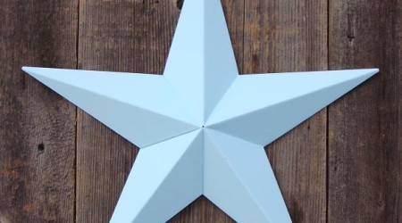 solid robins egg blue barn star