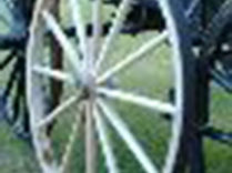 Decorative – Wood Wagon Wheel – 38 Inch x 2 Inch Steam Bent Hickory Wagon Wheel with wooden hub