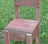 Amish Handmade Collectible Barn Wood Chair W / Birdhouse Tips