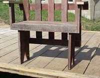 2′ Primitive Rustic Barnwood Bench With Back (Pick-Up-Only)