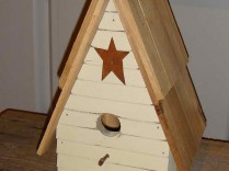 Amish Handmade A-frame Birdhouse w/Cedar Roof