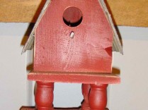 Amish Handmade A-Frame Birdhouse/Feeder Combo on Stiltz