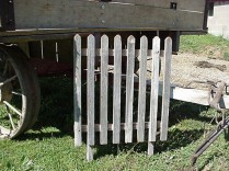 Reclaimed Barnwood Plain Picket Fence