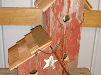 Amish Handcrafted 3 Unit Condo Bird House