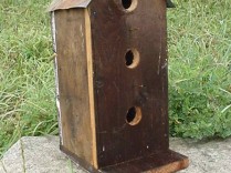 Amish Handmade 3 Hole Verticle Birdhouse