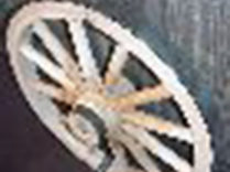 Decorative – Wood Wagon Wheel – 30 Inch x 2 Inch Steam Bent Hickory Wagon Wheel with wooden hub