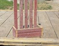 Barn Wood Picket Fence With Flower Box