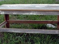 Amish Handmade Barn Wood Table / Garden Bench (Pick-Up-Only)