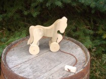 Child Play – Unfinished Pine Pull-Toy Horse