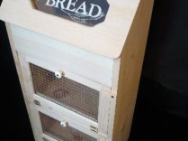 Home Decor – Unfinished Pine Bread Box and 2 Door Vegetable Bin