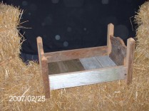 Doll Furniture – Barnwood Doll Bed – 20 Inches