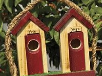 His and Hers Outhouse Birdhouses – Small