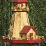 Nautical Lighthouse Birdhouse & Bird Feeder Combo