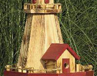 Nautical Lighthouse Birdhouse & Bird Feeder Combo