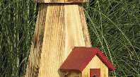 Combo birdhouse/feeder lighthouse shaped